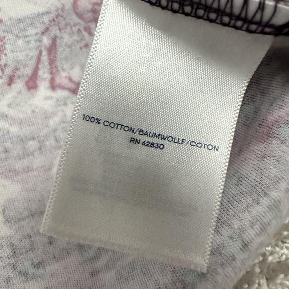 Lands End Shirt Womens Large Purple Fair Isle Polar Bear Moose Holidays Outdoors - Picture 9 of 14